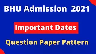 BHU Admission 2021 BHU Msc Entrance 2021