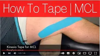 How to Tape MEDIAL COLLATERAL LIGAMENT (MCL) with Kinesiology Tape | Physio Mosman