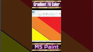 How to Fill Gradient Color in MS Paint | Microsoft Paint Design |