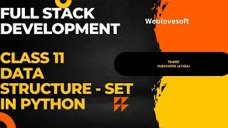 Class 11 Data Structure - SET in Python