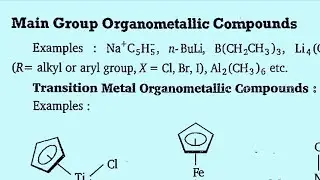 Main groups of organometallic compounds #msc_chemistry_notes #instant_notes_of_msc_chemistry