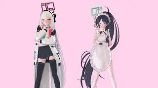 【ブルーアーカイブ/Blue archive  MMD】アリスとケイでTikTok腰振りダンス【4K/60FPS】
