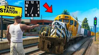 Franklin Starts A New Train Station On His House! | SHINCHAN GTA 5 VIDEO
