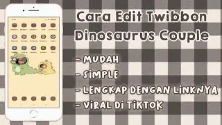 CARA EDIT FOTO TWIBBON DINOSAURUS COUPLE || VIRAL DI TIKTOK