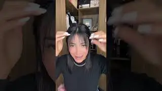 ✂️Cortando a FRANJA a PRIMEIRA VEZ ✂️ #cabelopreto #franjinha #cortandocabelo #cacheadas