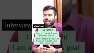 Perfect Answer to Tell me about yourself. #shorts #interview