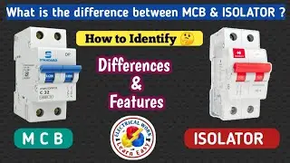 What is the difference between Mcb and Isolator | MCB and ISOLATOR difference | How to identify 🤔