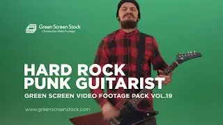 Hard Rock Punk Guitarist – Green Screen Video Footage Pack 