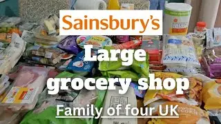 Sainsburys food shop - UK Family of four - meal plan