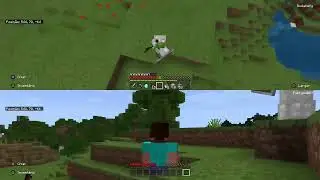 Jogando mine com minha irma ^-^