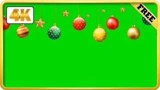 Christmas Balls swinging Green Screen video loops