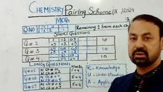9th Class  Pairing Scheme Of CHEMISTRY 2024||  9th Class combination Of Chemistry Annual Exam