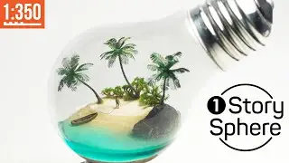Diorama in a light bulb. 