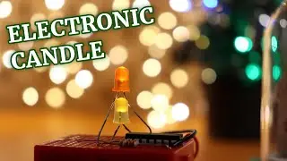 Electronic candle with PWM and flicker effect