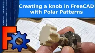 3D printing - Creating a knurled knob in FreeCAD with Polar Patterns