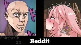 ANIME vs REDDIT (The Rock Reaction Meme) | GENSHIN IMPACT part 31