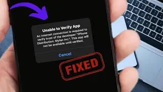 unable to verify app an internet connection is required to verify trust of the developer |