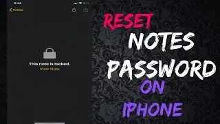 How to Reset Notes Password on iPhone | iOS 13.4.1