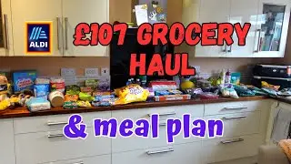 £107 GROCERY HAUL & MEAL PLAN FOR A FAMILY OF 4 | UK Vegan Family | February 2024 | Aldi food shop