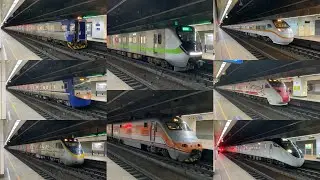 Taiwan Railways | Various Trains at Songshan Station | VVVF