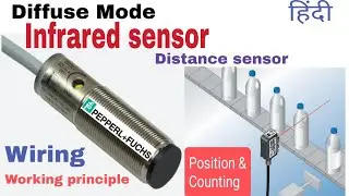 Diffuse mode Distance Sensor || Infrared sensor/ Wiring & Range Setting