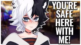ASMR Roleplay | Goth Femboy Comforts You At A Party 🖤 Whispered Affirmations & Headpats