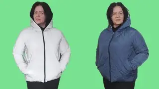 Куртка двостороння з подовженою блискавкою (спальний мішок). Куртка зі світловідбиваючим ефектом.