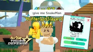 All Star Tower Defense - Getting Snakeman Luffy 🐍(preparing) | Roblox