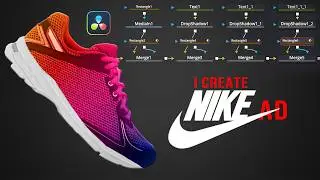 Create a Nike-Style Product Motion Graphics Ad | DaVinci Resolve Fusion
