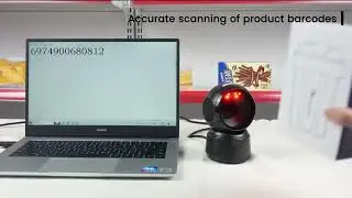 Omnidirectional 1D 2D QR Barcode Scanner USB Wired CMOS Image For Retail Bookstore