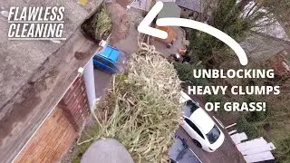 Removing HEAVY Chunks Of Grass With Gutter Vacuum Systems!