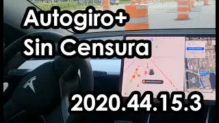 Autogiro+ en la Ciudad, Conocido como FSD Beta, Manejando 11.3 Millas. Sin Censura.