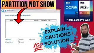 Hard Disk Not Showing in Windows 10/11 Installation | Intel VMD 11th-14th Gen PCs (IRST Driver)