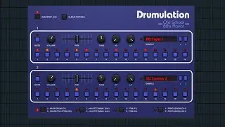 UVI Drumulation drum machine VST - Sound and presets demo, synthwave drums
