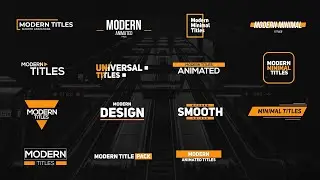 15 Title Animations Premiere Pro Templates