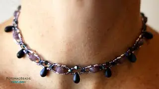 Simple Choker Seed Bead Necklace - DIY Jewelry Making Tutorial by PotomacBeads