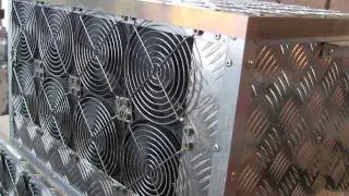 Майнинг litecoin, корпус 2 блока питания на 4 видеокарты, эффективное охлаждение