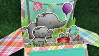 Elphie Selfie in Scalloped Box Card Pop Up!