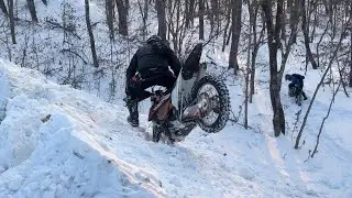28.12.2022г. Катка по пухляку. #enduro #hardenduro #ktm #rieju #enduromtb