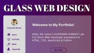 Creating Glassmorphism PORTFOLIO Web Design in FIGMA
