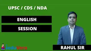 NDA ENGLISH SESSION BY RAHUL SIR I IEDUVERA