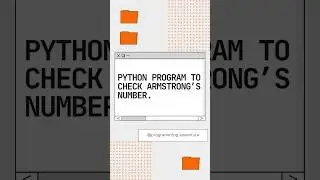 Check Armstrong Number using python