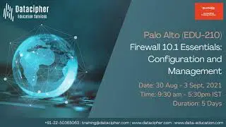 Palo Alto Authorized EDU-210 Training 30Aug  3Sep 2021