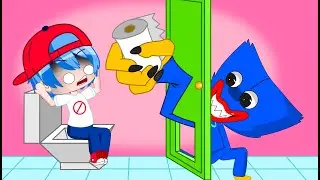 BF and Huggy Wuggy with Toilet problem | Gacha club | Gacha life PggxRrb