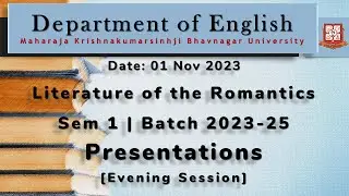 Romantic Literature | Evening Session | Sem 1 | Batch 2023-25 | MKBU