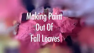 Making Paint Out Of Fall Leaves!!!