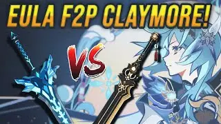 Eula BEST F2P WEAPON?? Testing + Analysis and F2P Showcase! | Genshin Impact