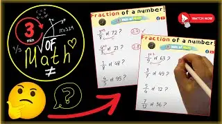 FRACTION OF A NUMBER FAST AND EASY!