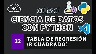 Curso de Ciencia de Datos con Python: Tabla de regresión (R cuadrado) - 22