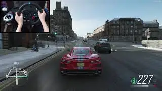 Drive A Chervrolet Corvette in Snow | Forza Horizon 4 Gameplay | Steering Wheels and Shifter